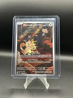 Team Rockets Meowth Destined Rivals Illustration Card 203/182 NM Condition - Image 1