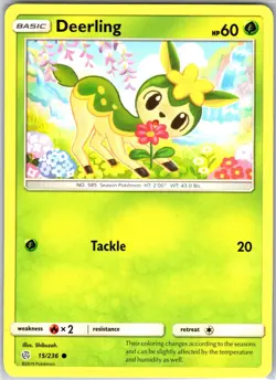 Deerling 15/236 Common Regular Card SM - Cosmic Eclipse Pokemon TCG NM - Image 1
