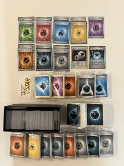 Pokemon TCG Accessories: Holofoil & Common Energies; Game Play Dice & Coins - Image 1