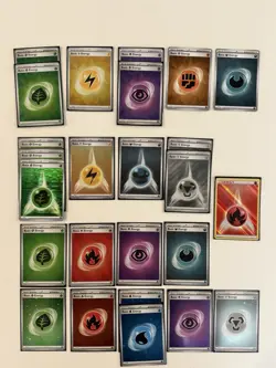Pokemon TCG Accessories: Holofoil & Common Energies; Game Play Dice & Coins - Image 2