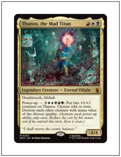 Thanos, the Mad Titan, Marvel Super Heroes, Magic the Gathering MTG NM - Image 1