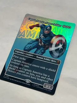 MTG - Captain America, Super-Soldier (Borderless) - MSH - Foil - Mythic - NM - Image 1