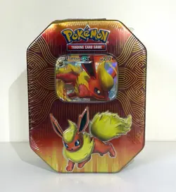 Pokemon Flareon GX Elemental Powers Tin with 4 Packs - (FACTORY SEALED) - Image 1