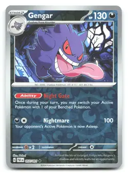 Gengar SV: Paldean Fates 057/091 Reverse Holo Pokemon NM - Image 1