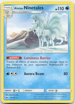 Pokemon : Alolan Ninetales Burning Shadows 28/147 : R - Image 1