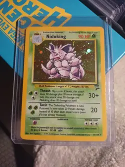Nidoking 011/102 Base Set Holo Pokemon Mp - Image 1
