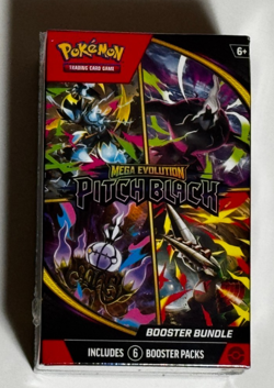 Pokemon TCG Mega Evolution Pitch Black Booster Bundle 6 Packs New Sealed - Image 1