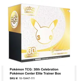 PRESALE Pokemon Center Exclusive 30th Anniversary ETB Elite Trainer Box - Image 1