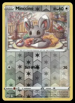 Minccino 146/202 Common Sword & Shield Pokemon Reverse Holo Near Mint - Image 1
