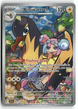Iono's Kilowattrel 163/159 Illustration Rare Journey Together Pokemon Holo NM - Image 1