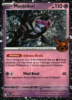 Munkidori 095/167 Twilight Masquerade Rare NM Pokemon TCG - Image 1