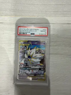 Pokemon PSA 10 Solgaleo & Lunala GX 020/049 Dream League TAG TEAM Holo JP - Image 1