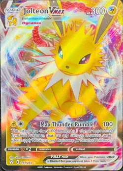 2021 POKEMON JOLTEON VMAX EVOLVING SKIES HOLO #051/203 - Image 1