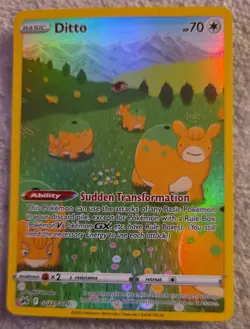 Ditto GG22/GG70 Illustration Rare Pokemon TCG Crown Zenith Galarian Gallery NM - Image 1