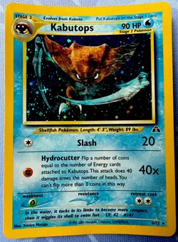Kabutops HOLO 6/75 Neo Discovery VINTAGE Pokemon 2001 - Image 1