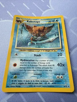 Kabutops HOLO 6/75 Neo Discovery VINTAGE Pokemon 2001 - Image 3