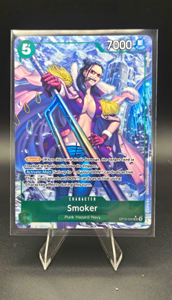 Bandai One Piece Card Game Smoker OP10-030 SR Alt Art Foil Character 7000 EN - Image 1