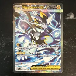 Mega Zeraora EX 270 HP Holo Rare Mega EX Pokemon TCG Card PBLEN 114/084 EN - Image 1