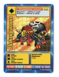 Digimon Card - 1999 (NM) Dokugumon ST-19 - Bandai Champion Vtg - Image 1