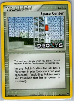 Space Center 91/107 Reverse Holo Deoxys - Pokemon Card - NM - Image 1