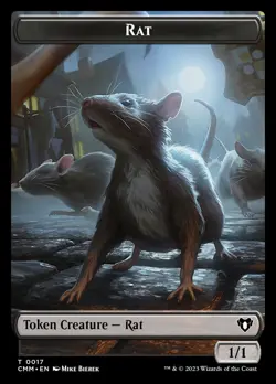 Rat (1/1) MTG Commander Msaters Token NM x4 Playset Black - Magic Cards Tokens - Image 1