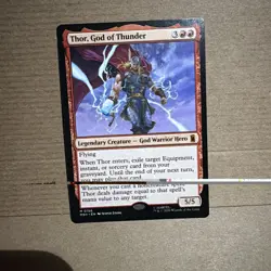 MTG Non Foil Thor, God of Thunder Card #156 Marvel Super Heroes NM Magic - Image 1