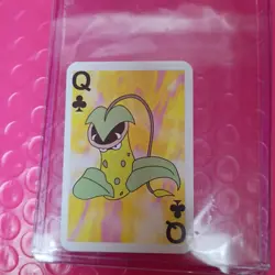 1999 POKEMON MINI PLAYING CARDS RED VICTREEBEL QUEEN OF CLUBS - Image 4