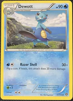 Dewott 31/114 XY - Steam Siege Regular - Pokemon Card - Image 1