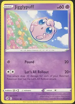 Jigglypuff 110/264 Swsh08: Fusion Strike Regular - Pokemon Card - Image 1