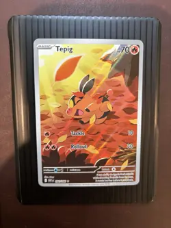 Tepig 96/86 White Flare Pokemon TCG Illustration Rare S&V NM - Image 1