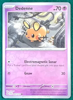 Dedenne (Reverse Holo) - SV08: Surging Sparks (SSP) #087/191 - Pokemon TCG Card - Image 1