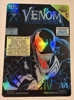 Eddie Brock Venom (0233) (Borderless) Marvel's Spider-Man Foil-Never Played MTG - Image 1