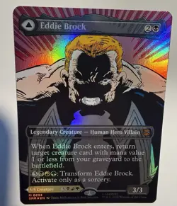 Eddie Brock Venom (0233) (Borderless) Marvel's Spider-Man Foil-Never Played MTG - Image 3