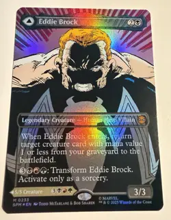 Eddie Brock Venom (0233) (Borderless) Marvel's Spider-Man Foil-Never Played MTG - Image 4