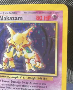Pokemon Alakazam 1/102 WotC Base Set Unlimited Holo Rare MP-HP - Image 3