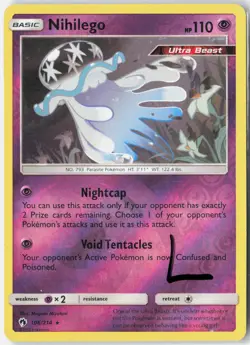 Nihilego 106/214 Holo Rare Lost Thunder Pokemon Reverse Holo Lightly Played - Image 1