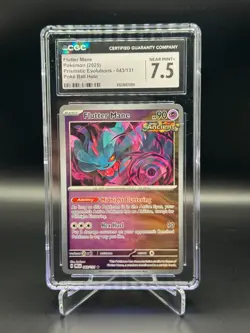 2025 Pokemon Prismatic Evolution Flutter Mane (043/131) Poke Ball Holo CGC 7.5 - Image 1