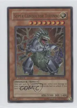 Super Conductor Tyranno 1st Ed. YuGiOh Dinosaur's Rage Structure Deck 2006 READ - Image 1