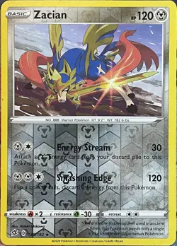 Zacian Reverse Holo Rare - 139/192 - Rebel Clash Pokemon 2020 - Image 1