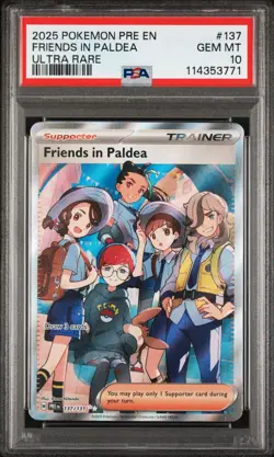 2025 POKEMON PRE EN-PRISMATIC EVOLUTIONS ULTRA RARE FRIENDS IN PALDEA PSA 10 - Image 1