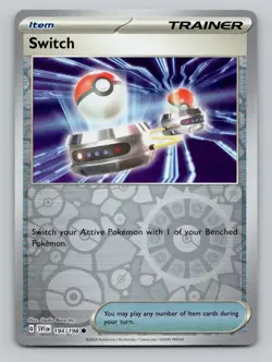 Switch 194/198 Common Scarlet & Violet Pokemon Reverse Holo Near Mint - Image 1