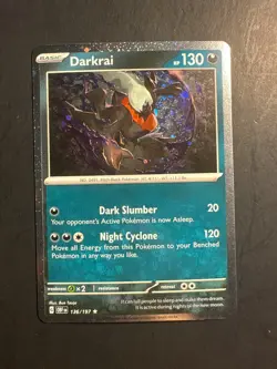 2023 Pokemon S&V Obsidian Flames Darkrai 136 /197 Cosmic Holo Cosmos promo rare - Image 1