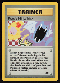 Koga's Ninja Trick 115/132 Uncommon Gym Challenge Pokemon Unlimited LP - Image 1