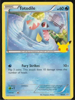 Totodile McDonalds 25th Anniversary Promo 018/025 LP Pokemon TCG Kagemaru Himeno - Image 1