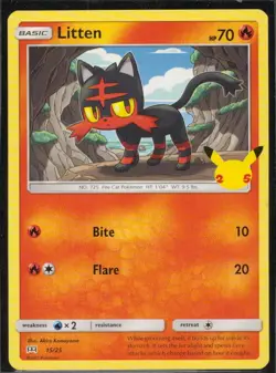Litten McDonald's 25th Anniversary Promos 015/025 NM Pokemon TCG Akira Komayama - Image 1