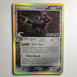 Pokemon TCG Umbreon EX Delta Species Reverse Holo Rare 70 HP Eng 17/113 - Image 1