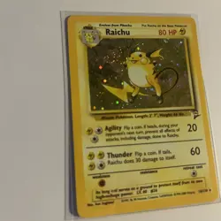 Pokemon TCG Raichu Base Set 2 16/130 Holo Unlimited Holo Rare Excellent - Image 1