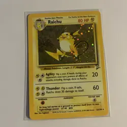 Pokemon TCG Raichu Base Set 2 16/130 Holo Unlimited Holo Rare Excellent - Image 2