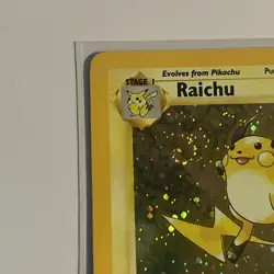 Pokemon TCG Raichu Base Set 2 16/130 Holo Unlimited Holo Rare Excellent - Image 3
