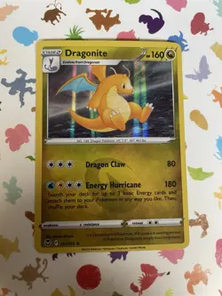 Pokemon TCG Dragonite 131/195 Holo Rare Silver Tempest Set NM Condition - Image 1